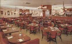 Tick Tock Restaurant Interior in Hollywood, California Postcard