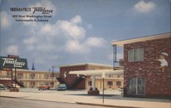 Indianapolis Travelodge Motel on W Washington Street Postcard
