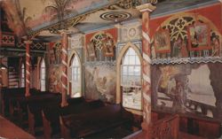 St. Benedict's Catholic Church Interior Murals, Honaunau Postcard