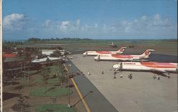 Kahului Airport with Aloha Air Planes Postcard