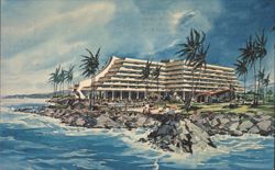 Kona Hilton Hotel on Kona Coast, Big Island, Hawaii Postcard
