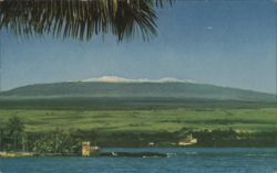 Hilo Harbor and Snow-Capped Mauna Kea, Hawaii Postcard