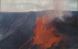 Kilauea Iki Volcano Eruption, Fiery Fountain 1900 ft High Postcard