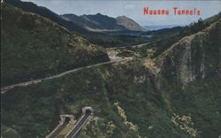 Nuuanu Tunnels, Old Pali Road and Pali Lookout, Kaneohe View Postcard