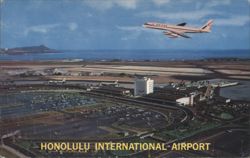 Honolulu International Airport with United Jet Postcard