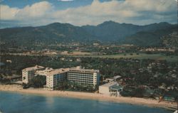The Surfrider and Moana Hotels on Waikiki Beach Postcard