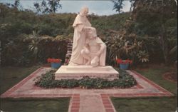 LDS Hawaiian Temple Statue of Lehi Laie HI Chrome Postcard Postcard
