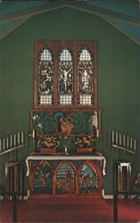 Altar & Stained Glass, Holy Innocents' Episcopal Church Postcard