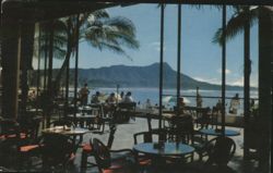 Diamond Head from Royal Hawaiian Hotel Dining Area Postcard