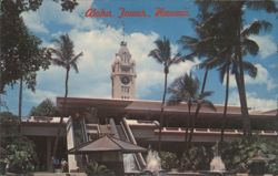 Aloha Tower, Honolulu, Hawaii with New Ramp and Garden Postcard