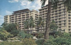 The Reef Towers and Reef Hotel on Waikiki Beach Postcard