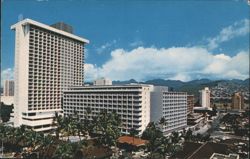 Princess Kaiulani Hotel and Waikiki Skyline Postcard
