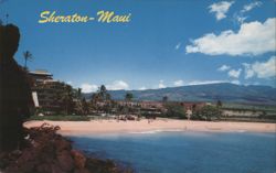 Sheraton-Maui Resort Beach View Postcard