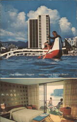 Hawaiian Regent Hotel Overlooking Waikiki Beach Postcard