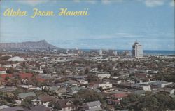 Waikiki Skyline and Diamond Head, Honolulu Postcard