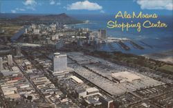 Ala Moana Shopping Center, Honolulu Yacht Harbor, Diamond Head Postcard