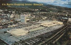 Ala Moana Shopping Center - Honolulu Aerial View Postcard