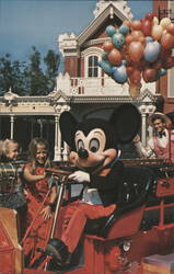 Mickey Mouse as Chief Firemouse on Main Street, U.S.A. Postcard