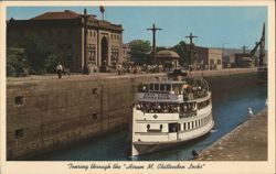 Touring through the Hiram M. Chittenden Locks Postcard