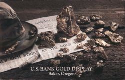 U.S. Bank Gold Display, Baker, Oregon Postcard