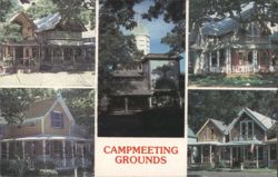 Martha's Vineyard Campmeeting Grounds Victorian Cottages Postcard