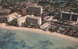 Waikiki Beach Hotels Aerial View, Hawaii Postcard