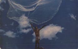 Hawaiian Net Caster Postcard