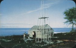 King Kamehameha's Heiau, Kona with Oracle Tower Postcard