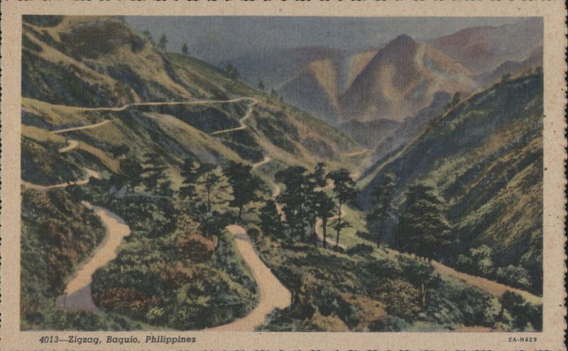 Zigzag Road in Mountains, Baguio Philippines Southeast Asia