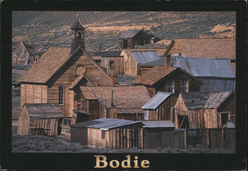 Bodie State Historic Park Church & Weathered Buildings California