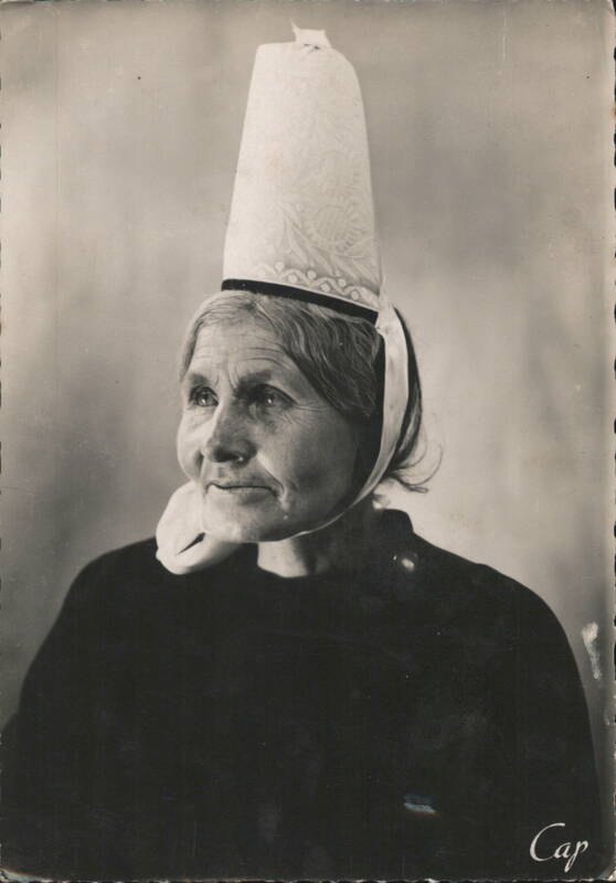 Bigoudenne Woman in Traditional Breton Headdress France