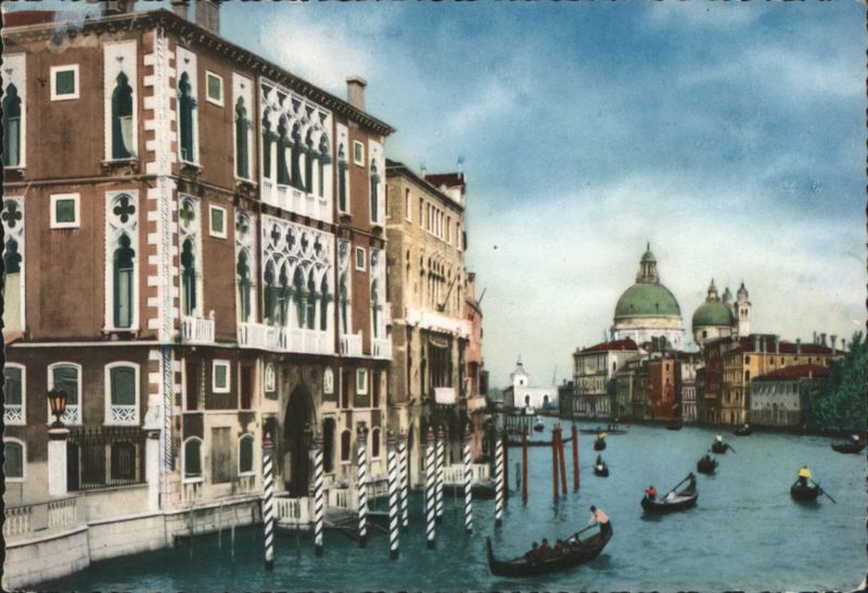 Grand Canal and Church of Santa Maria della Salute, Venice Italy