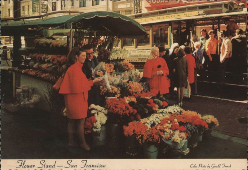 Flower Stand - San Francisco Cable Car Scene California