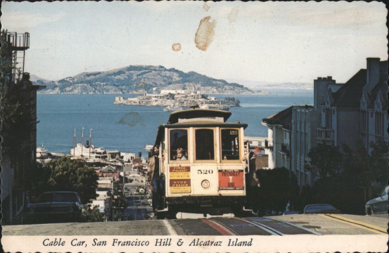 Cable Car on Hyde Street Hill, San Francisco California