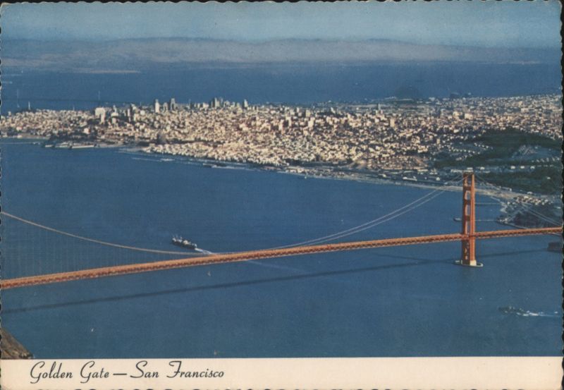 Aerial View of Golden Gate Bridge and San Francisco California
