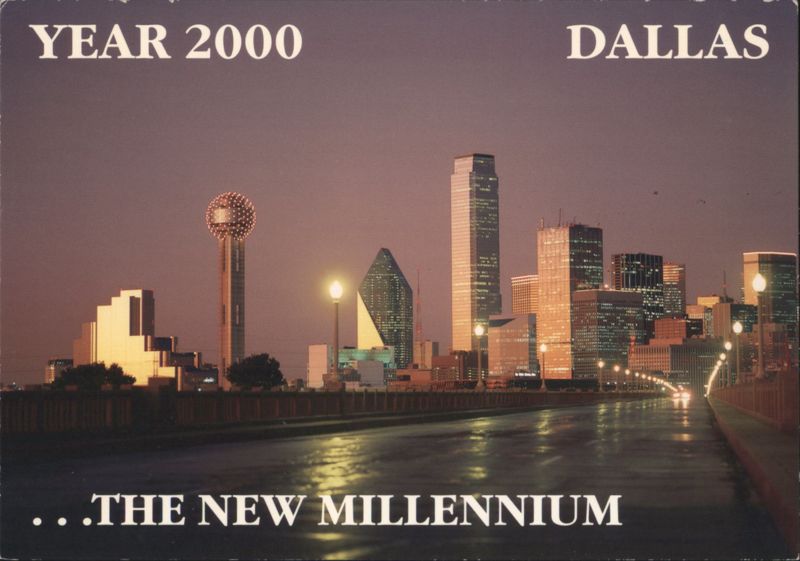 Dallas Skyline at Dusk, New Millennium Texas James Blank