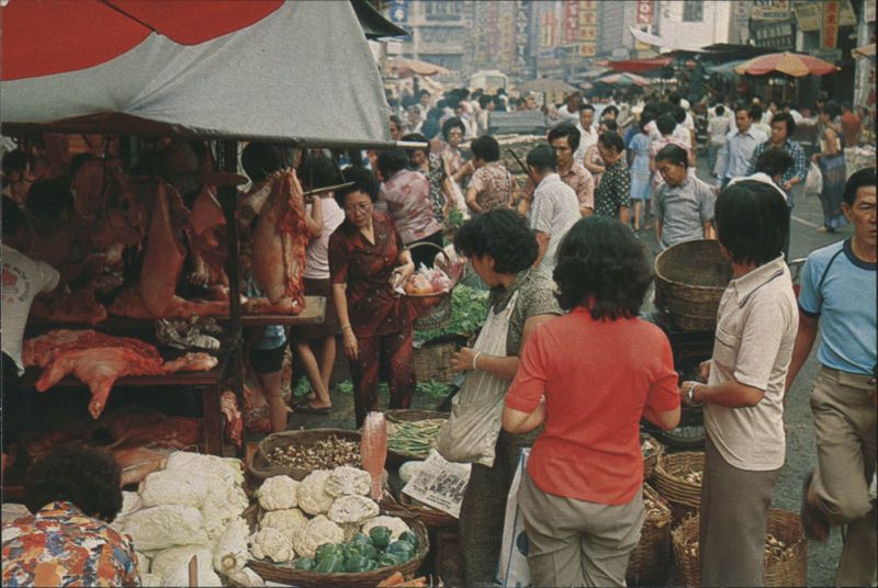 Open Street Market in Kowloon, Hong Kong China