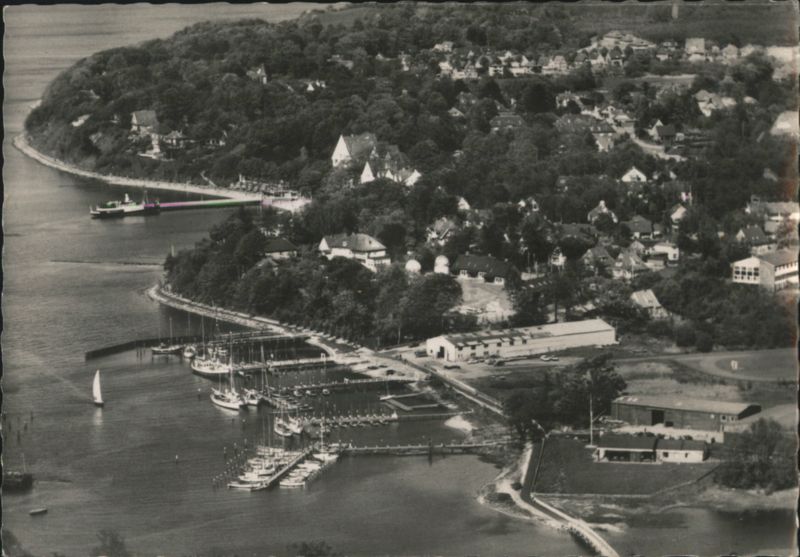 Aerial View of Glücksburg Harbor and Coastal Town Germany