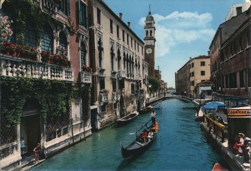 Rio del Greci Canal with Gondolas, Venezia Italy