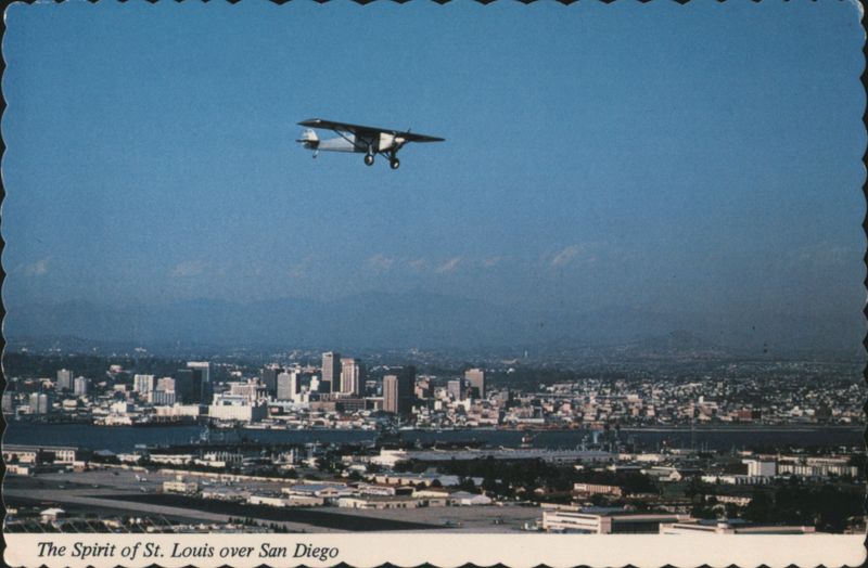 The Spirit of St. Louis over San Diego California Mac McGuire