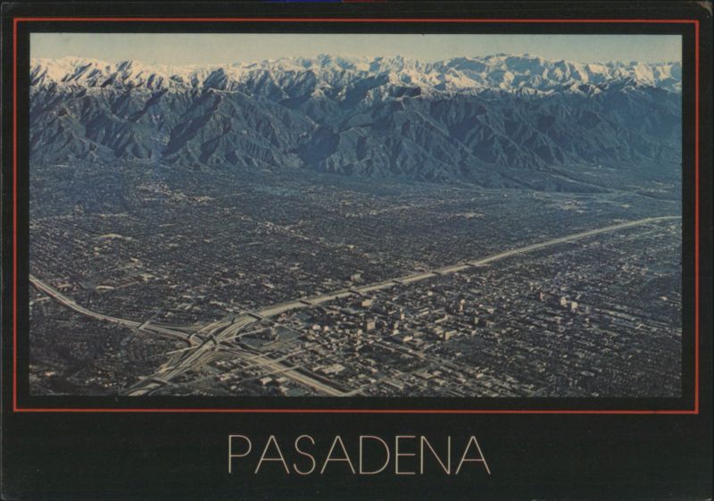 Pasadena Aerial View with San Gabriel Mountains California