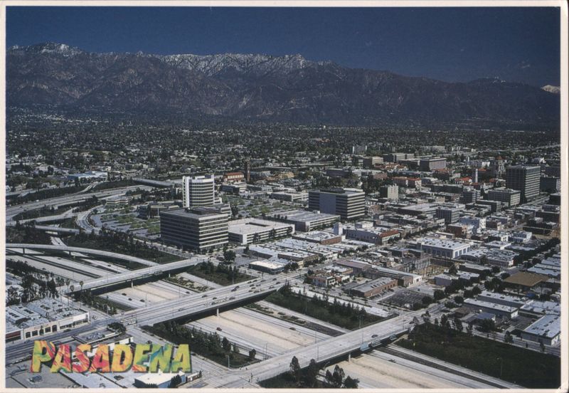 Pasadena, California City of Roses with San Gabriel Mountains