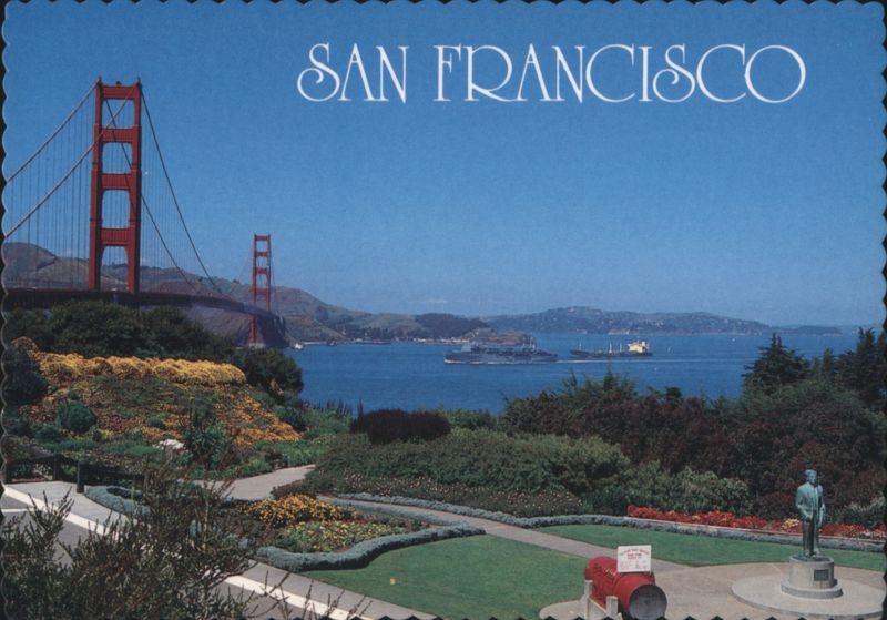 Golden Gate Bridge & Joseph B. Strauss Statue - San Francisco California