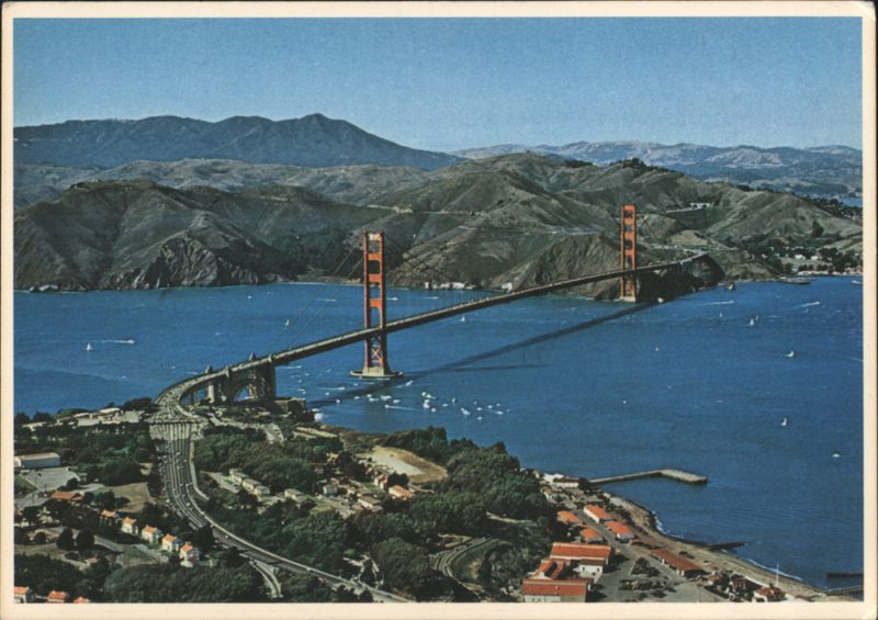 Aerial View of Golden Gate Bridge, San Francisco California