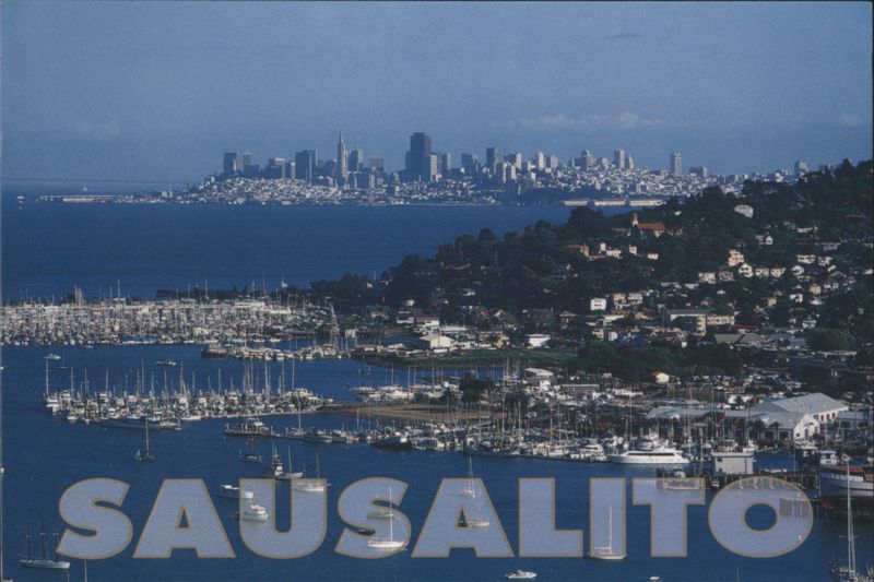 Sausalito Marina with San Francisco Skyline View California
