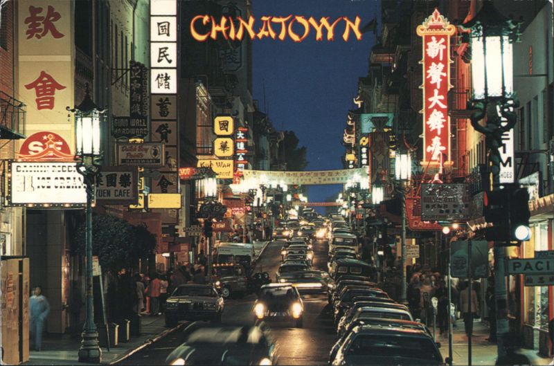 Chinatown, San Francisco at Night on Grant Avenue California