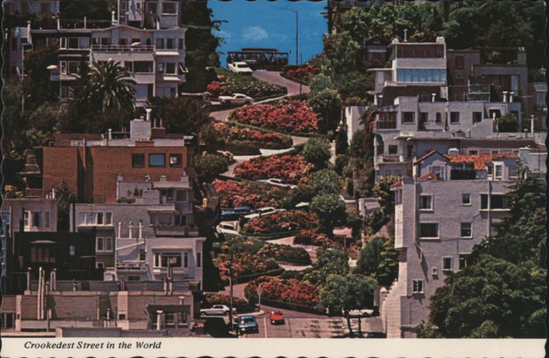 Lombard Street, The Crookedest Street in the World San Francisco California