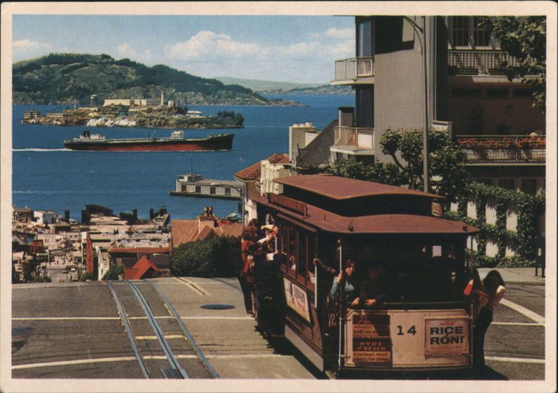 San Francisco Bay, Alcatraz, and No. 14 Cable Car California