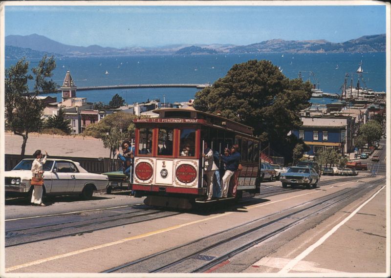 San Francisco Cable Car and Bay View California Sandor Balatoni