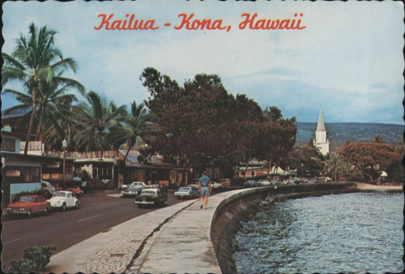 Kailua-Kona, Hawaii Waterfront with Church Spire